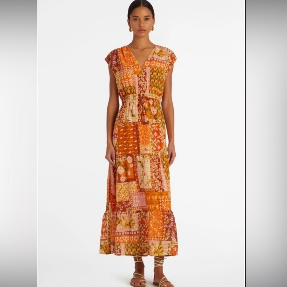 Marie Oliver Indy Dress in Poppy Patchwork